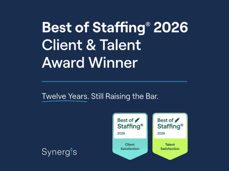 Synergis Earns 2026 Best of Staffing® Client and Talent Awards for the 12th Consecutive Year